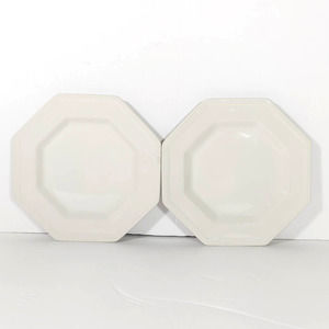 Johnson Brothers Made in England B3 Octagonal White Two Small Plates Dish 6"